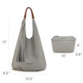 thumbnail image 3 of Set de bandolera Montana West Slouchy Hobo Bag para mujer, 3 of 6