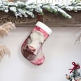 thumbnail image 6 of Salouo Flower White Cow Print Christmas Stockings,Large Xmas Stocking Set of 1 Holiday and Farmhouse Stocking for Christmas Holiday Party Decoration(17.7*11 Inch), 6 of 7