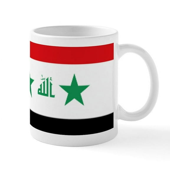 CafePress - Flag Of Iraq Mug - 11 oz Ceramic Mug - Novelty Coffee Tea Cup