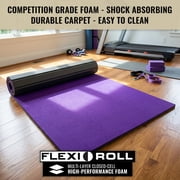 Dollamur 5x10x1-3/8 Gymnastics Mat, Purple, Carpeted Mat for Tumbling and Cheerleading, FLEXI-Roll®
