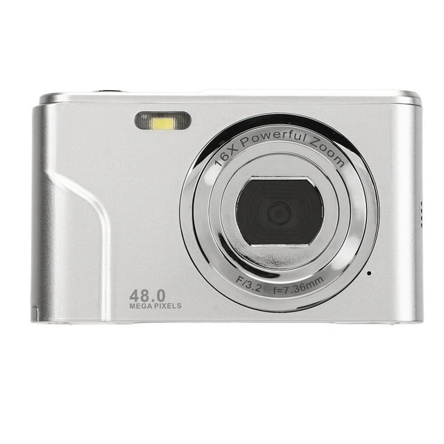 Cámara Digital, Cámaras de Enfocque Autico de 48 MP para Fotografía, Cámara Compacta Vlogging Con Pantalla 1080p Hd de 2,4 Pulgadas, Cámaga de Bolsillo Con Zoom