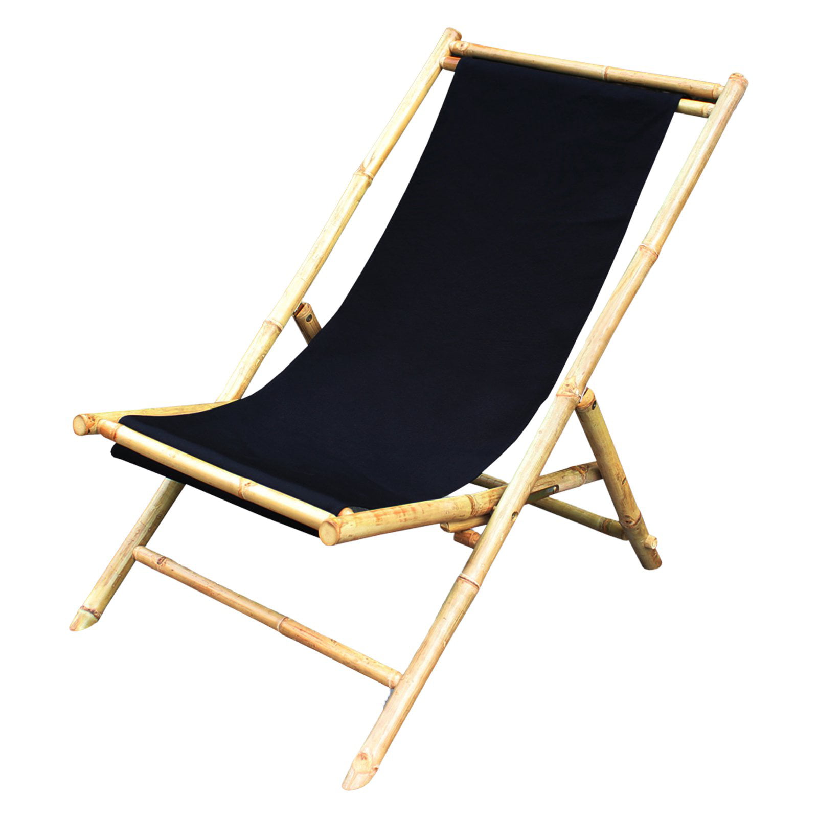 Statra Folding Bamboo Canvas Relax Sling Chair - Walmart.com