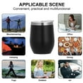 thumbnail image 5 of Gobelet à Vin Réutilisable en Acier Inoxydable, Tasse à Café Isolée sous Vide Durable 12 Onces avec Technologie Avancée, 5 of 5