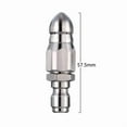 thumbnail image 2 of 1/4 High-Pressure Unblocking Washer Nozzles for Sewer and Sewage Hose Nozzle Washing Accessories 5000psi,1 x High pressure nozzle,silver, 2 of 7