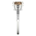 thumbnail image 3 of Clara Pucci 14K White Gold 2.21ct Champagne Solitaire with Accents Ring, 3 of 7
