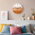 thumbnail image 3 of Wall Clock Orange White Clocks PVC Silent Non-Ticking Battery Operated Decorative Ombre Abstract Round Clock for Home Living Room Kitchen Bedroom Office School Wall Decor 10 Inch, 3 of 9