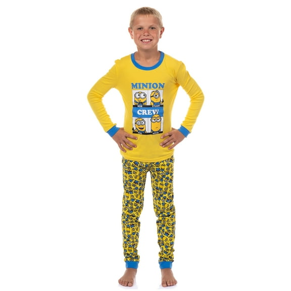Despicable Me Boys' Minions Crew Bob Stuart Phil Kevin Sleep Pajama Set