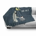 thumbnail image 3 of I Love You Soft Flannel Fleece Blanket, Teddy Bear and Penguin Best Friends Arctic Lovers Under Moon Cartoon, Cozy Plush for Indoor and Outdoor Use, 60" x 80", Slate Blue Grey Yellow, by Ambesonne, 3 of 6