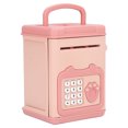 thumbnail image 2 of Piggy Bank Electronic, Fingerprint Password Cash Piggy Bank Handle Design Fingerprint Password With Cardstock For Kids For Storage Money Pink, 2 of 8