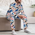 thumbnail image 7 of Salouo Cute Sea Animals Print Button-Front Long Sleeve Pajama Set for Men, Soft 2Pjs Men's Long Sleeve Sleepwear-XX-Large, 7 of 7