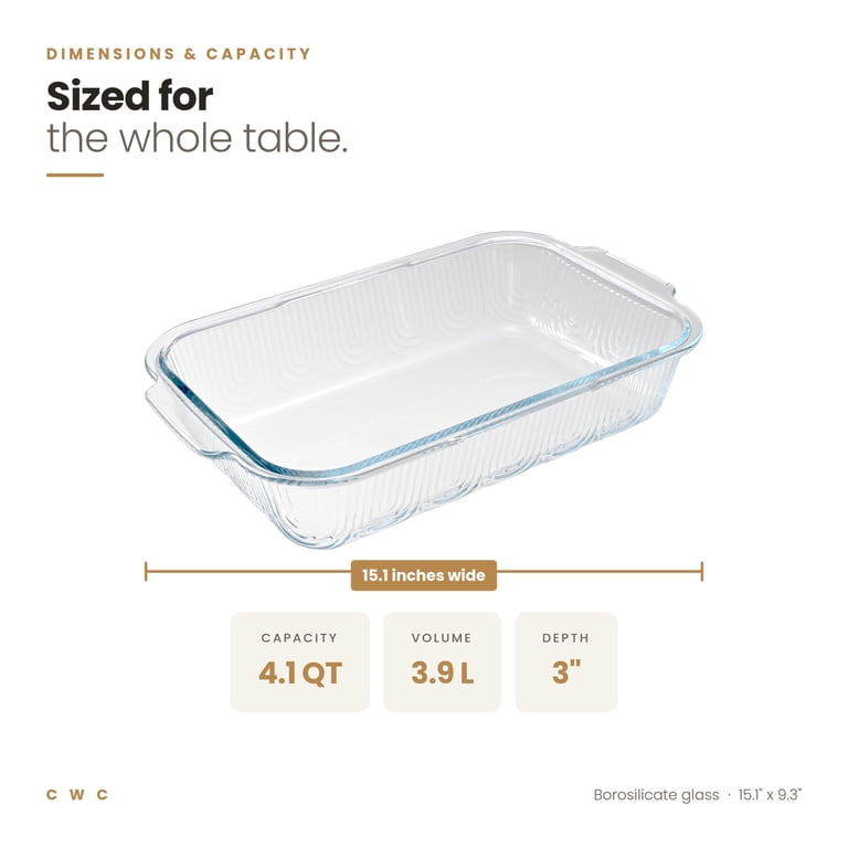 Cook With Color 15.1 x 9.3 Sculpted Glass Baking Dish photo 2
