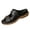 Black, variant on Womens Slingback Comfortable Buckle Bridal Matte Dress Peep Toe Wedge Low Heel Pumps Shoes Khaki 5.5