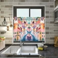thumbnail image 4 of Yayeee Kitchen Curtains Tier Pair Light Filtering 27"x36" Rod Pocket Short Cafe Window Panel, Abstract Painting, 4 of 7