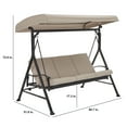 Mainstays Belden Park 3 Person Convertible Daybed Outdoor Steel Porch