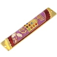 thumbnail image 5 of Matashi Hand-Painted Enamel Mezuzah with Menorah & Priestly Design – Gold Accents & Matashi Crystals – Decorative Jewish Door Blessing Ornament, 5 of 7