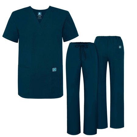 New Medical Scrubs Uniform Wrap - Adar Mens Medical Scrubs Set Medical Uniforms - Roomy Fit - 701 - CBB -3X