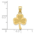 thumbnail image 4 of 14K Yellow Gold Charm Pendant 17 mm 12 3 Leaf Clover, 4 of 4