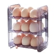 thumbnail image 2 of Soporte para huevos para refrigerador, organizador de huevos, bandeja reutilizable para huevos, contenedor de almacenamiento para encimera, estante, violeta perfecl  Porta huevos, 2 of 8