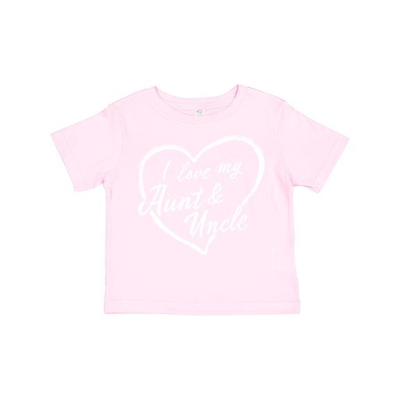 Inktastic I Love My Aunt and Uncle in White Chalk Heart Boys or Girls Toddler T-Shirt