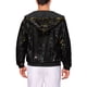 thumbnail image 3 of Chaqueta de lentejuelas INSPIRE CHIC para hombre, con mangas largas, cierre de cremallera, chaqueta con lentejuelas brillantes metálicas, talla XL, negra, 3 of 6