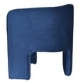 thumbnail image 3 of Modrest Kyle Three-Legs Modern Velvet Upholstered Accent Chair in Blue, 3 of 5