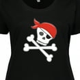thumbnail image 4 of Inktastic Pirate Skull and Crossbones Women's Plus Size T-Shirt, 4 of 5