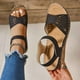 thumbnail image 4 of MKLEKYY Sandalias para Dama Sandalias Cómodas para Mujer para Uso Diario Informal Diseño de Punta Abierta Con Recortes y Cierre de Velcro para Primavera y Verano Calzado de Tacón de Cuña Duradero, 4 of 4