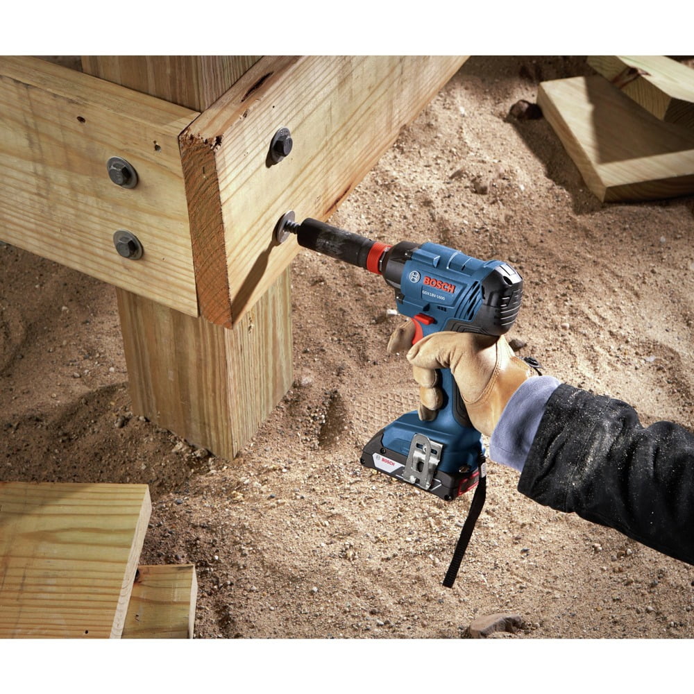 Bosch GDX18V-1600B12 18V Freak Lithium-Ion 1/4 in. and 1/2 in. Cordless Two-In-One Bit/Socket Impact Driver Kit (2 Ah)