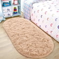 thumbnail image 6 of DEFNES Ultra Soft Fluffy Bedroom Rugs,2.6' X 5.3' Oval Beige Fluffy Rugs for Bedroom,Small Throw Rugs, Kids Room Carpet Modern Shaggy Area Rugs Home Decor, 6 of 7