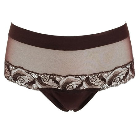 La Perla Boyshort Pizzo Elastico Wine Floral Lace Panty Womens Style : 0018964-0080