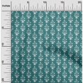 thumbnail image 2 of oneOone Silk Tabby Turquoise Green Fabric Asian Block Print Diy Clothing Quilting Fabric Print Fabric By Yard 42 Inch Wide, 2 of 4