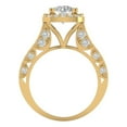 thumbnail image 4 of Halo Engagement Ring for Women - 2.37ct White Sapphire in 14K Yellow Gold Promise Ring, 4 of 6