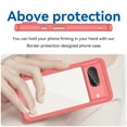 thumbnail image 3 of Feishell Clear Case for Google Pixel 8 6.2 inch,Shockproof Hybrid Soft TPU Bumper Anti-Scratch Hard Acrylic Back Transparent Slim Phone Case Cover for Google Pixel 8,Red, 3 of 8