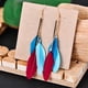 thumbnail image 2 of Pendientes Qarigey de 2 uds. joyería Retro vintage Color negro azul mix-color Blanco Rojo, 2 of 6