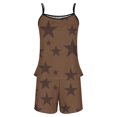 thumbnail image 4 of Sexy Pijama Conjunto para las Mujeres Gradiente Eslinga sin Mangas Tanque Empalme Pantalones Cortos Casual Pijamas Conjunto, Poliéster, 4 of 5