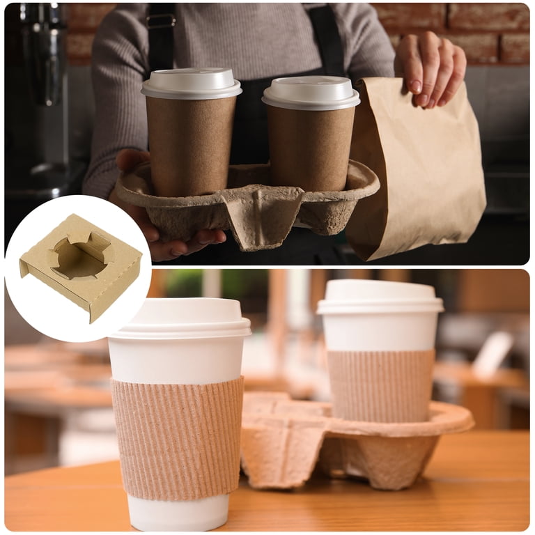 Cup Holder, 25 Pack Convenient Single Kraft Drink Carrier, Disposable  Paperboard Drink Holders - Walmart.com