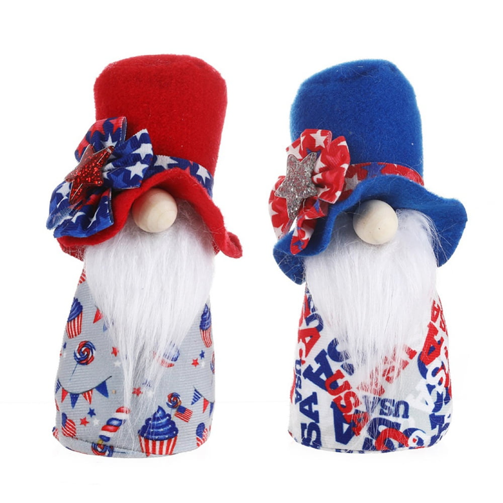 Handmade Patriotic Gnomes Tomte, 4th of July Plush Elf Scandinavian ...