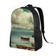 thumbnail image 2 of Balery Serene Coastal Blue Sky Mochila - Mochila Estilosa y Duradera para Laptop de 15 Pulgadas con Tela Oxford Impermeable, 2 of 8