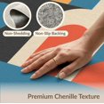 thumbnail image 6 of ODIKA 4'x6' Orange Blue Geometric Elegance in Modern Washable Area Rug Abstract Architectural Motifs for Contemporary for Dorm Room, Small Living Stain Resistant Low Profile, Easy Care, 6 of 7