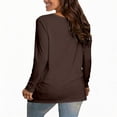 thumbnail image 5 of Women's Long Sleeve V Neck T Shirt Soft Comfy Casual Sleep Pajama Top, 5 of 6