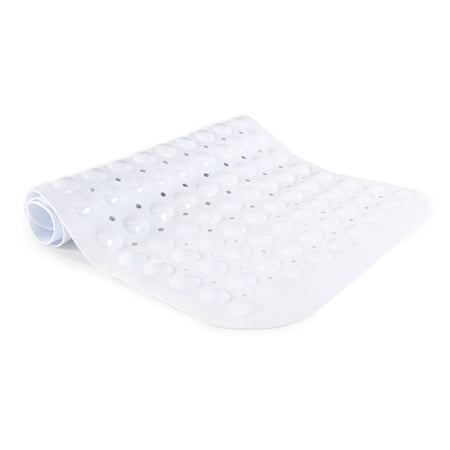 Kenney Microban Protected Bubble Bath Mat, 26.75" L x 14.5" W, White
