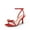 RED-SATIN, variant on Women's Double Bowknots Heels Open Square Toe Ankle Strap Crystal Rhinestone Dress Sandals for Party Wedding