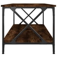 thumbnail image 3 of vidaXL Coffee Table Smoked Oak 100x50x45 cm Engineered Wood and Iron, 3 of 5