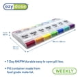 thumbnail image 3 of Ezy Dose Push Button (7-Day) Pill Planner, AM/PM, Large Compartments, Rainbow, 3 of 4