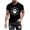 Black, variant on Njagoc3 Mens Summer Short Sleeve T-Shirt, Crew Neck, Paw Print, Comfortable and Durable, Casual Fashion, Ideal for Summer Activities