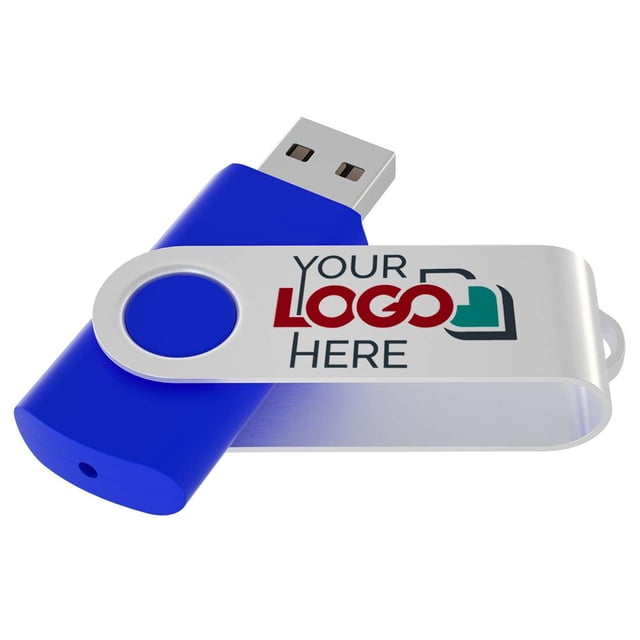 Unidad flash USB Possibox personalizada giratoria de 8 GB con logotipo, paquete de 50