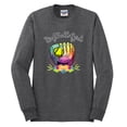 thumbnail image 2 of Wild Bobby, Colorful Softball Girl, Sports, Men Long Sleeve Shirt, Heather Black, XX-Large, 2 of 5