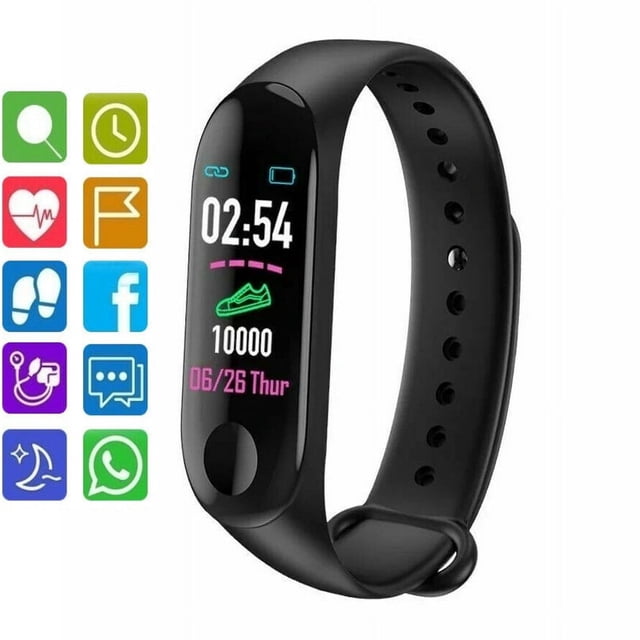 HLONK Fitness Tracker Activity Fitness Watch Waterproof Pedometer with Sleep Heart Rate Monitor Step Calorie Track for Men Women Teens Compatible for Android and