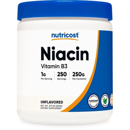 Nutricost Niacin (Vitamin B3) Powder 250 Grams - 1G Per Serving