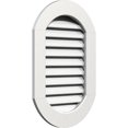 thumbnail image 2 of Ekena Millwork 12"W x 28"H Vertical Round Ended (17"W x 33"H Frame Size): Functional, PVC Gable Vent w/ 1" x 4" Flat Trim Frame, 2 of 14